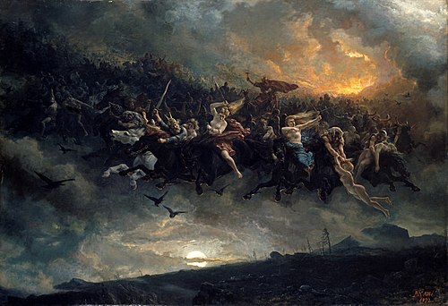 The wild Hunt of Odin, 1872, Peter Nicolai Arbo