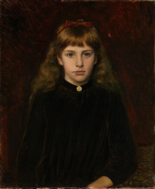 Portrait of Dagny Kiær, 1885, Peter Nicolai Arbo