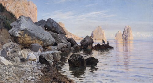 Coast Scene, Capri, 1876, Harald Jerichau