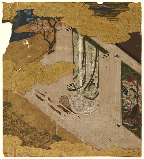 Chapter “Writing Practice” from the Tale of Genji (chapter 53 Tenarai 手習い), , Tosa Mitsuyoshi