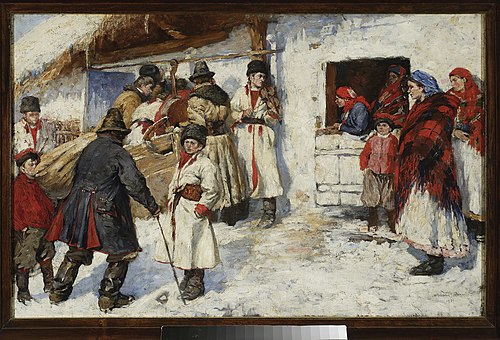 At the entrance to a tavern, 1893, Włodzimierz Tetmajer
