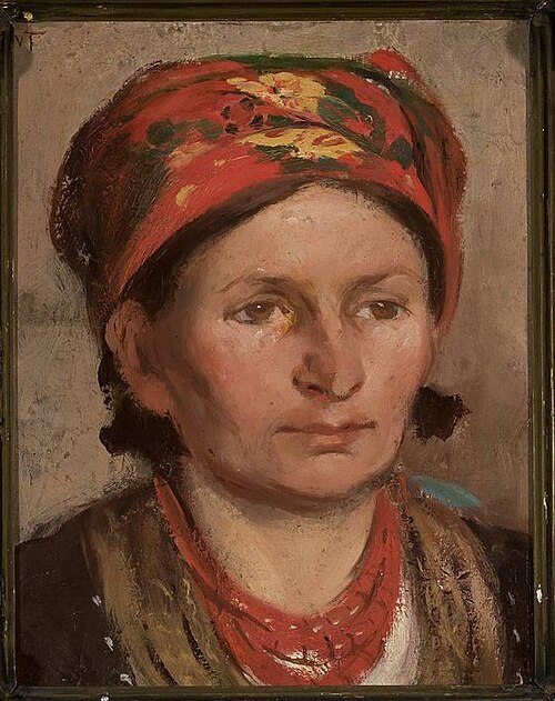 Portrait of Anna Mikołajczyk, wife, 1910, Włodzimierz Tetmajer