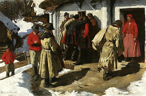 Les musiciens à Bronowice., 1891, Włodzimierz Tetmajer