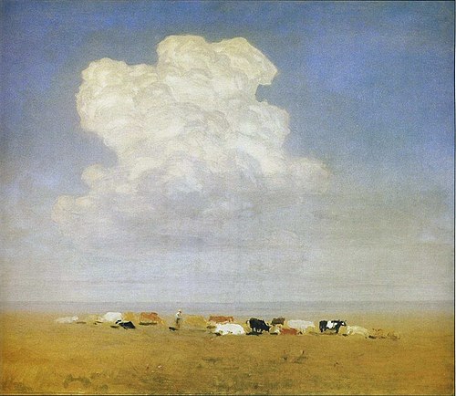 Midday. Herd on the steppe, 1890, Arkhip Kouïndji