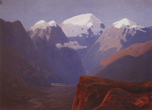 Snow peaks. The Caucasus, 1900, Arkhip Kouïndji