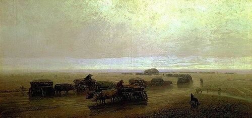 Chumaks path in Mariupol, 1875, Arkhip Kuindzhi