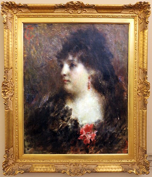 Portrait of Signora Curti, 1878, Tranquillo Cremona
