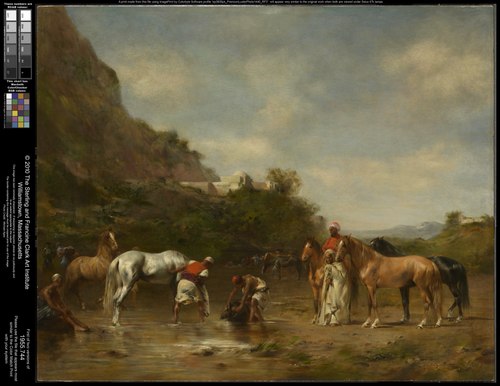 Arabes faisant boire leurs chevaux, 1872, Eugène Fromentin