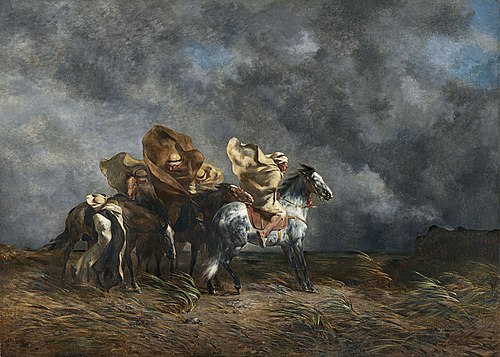Coup de vent dans les plaines d'Alfa, 1864, Eugène Fromentin