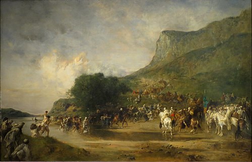 Tribu nomade en marche vers les pâturages, 1866, Eugène Fromentin