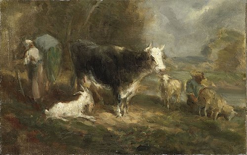 Basse-cour avec le bétail, 1849, Eugène Fromentin