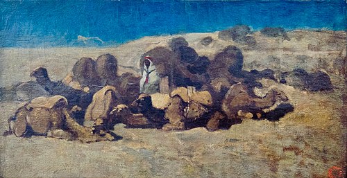 Le repos des chameaux, , Eugène Fromentin