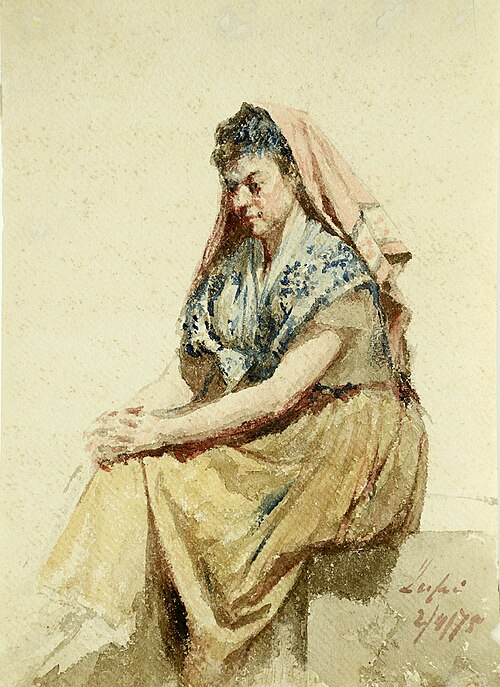 Seated Woman, 1875, Miguel Ângelo Lupi