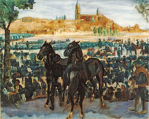 Cattle Fair in Salamanca, 1898, Francisco Iturrino