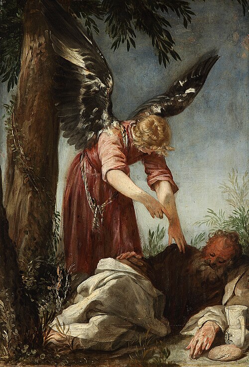 An Angel Awakens the Prophet Elijah, 1667, Juan Antonio de Frías y Escalante