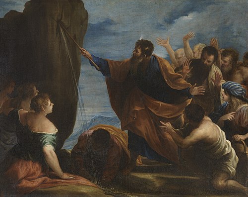 Moisés y el agua de la roca, 1668, Juan Antonio de Frías y Escalante