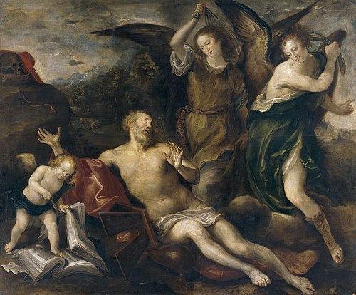 Saint Jerome Whipped by Angels, 1651, Francisco Camilo