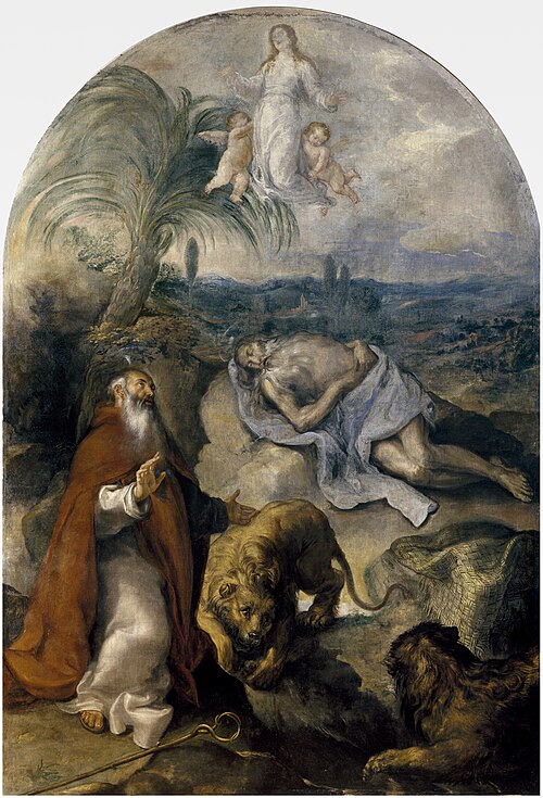 The Death of Saint Paul the Hermit, 1649, Francisco Camilo