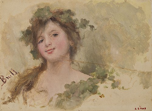 Smiling girl bust, 1890, Joan Brull Vinyoles