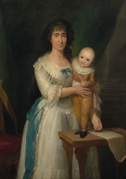 Portrait of Countess of Altamira and Her Son Vicente Isabel, 1778, Agustín Esteve y Marqués