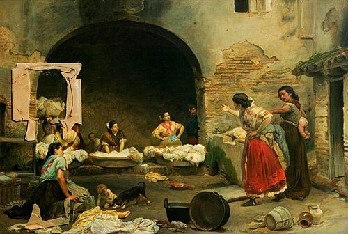 Washerwomen Disputing, 1871, José Jiménez Aranda