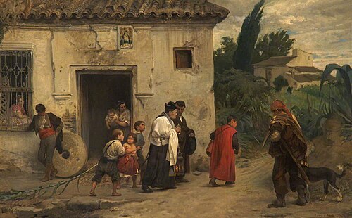 El santo óleo, 1871, José Jiménez Aranda