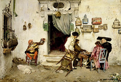 Figaro's Shop, 1875, José Jiménez Aranda