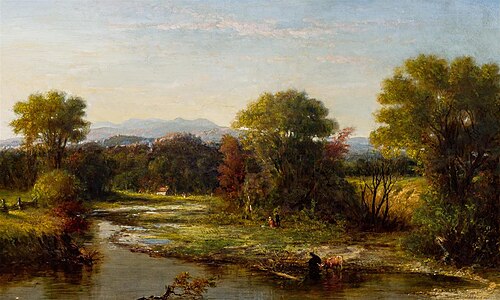 September Afternoon, View on the Pemigewasset River at West Campton, 1867, George Loring Brown