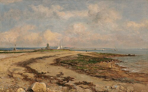 Entrance to the Harbor of Norwalk, Connecticut, 1863, George Loring Brown