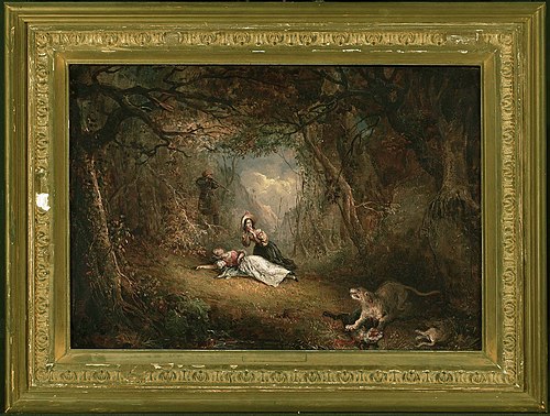 Leatherstocking Kills the Panther, 1834, George Loring Brown