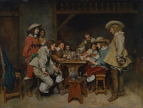 Innocents and Card Sharpers, 1861, Ernest Meissonier