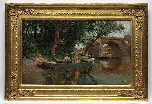 Bridge at Poissy (Pêcheurs à ligne), 1881, Ernest Meissonier