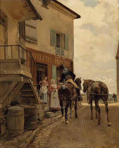 L'Auberge du Pont de Poissy, 1885, Ernest Meissonier