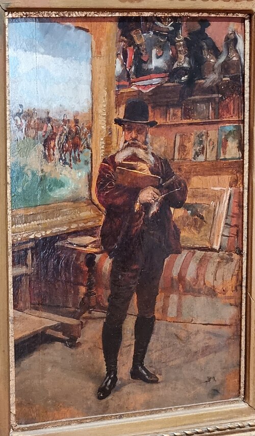 Portrait de l'artiste dans son atelier, 1875, Ernest Meissonier