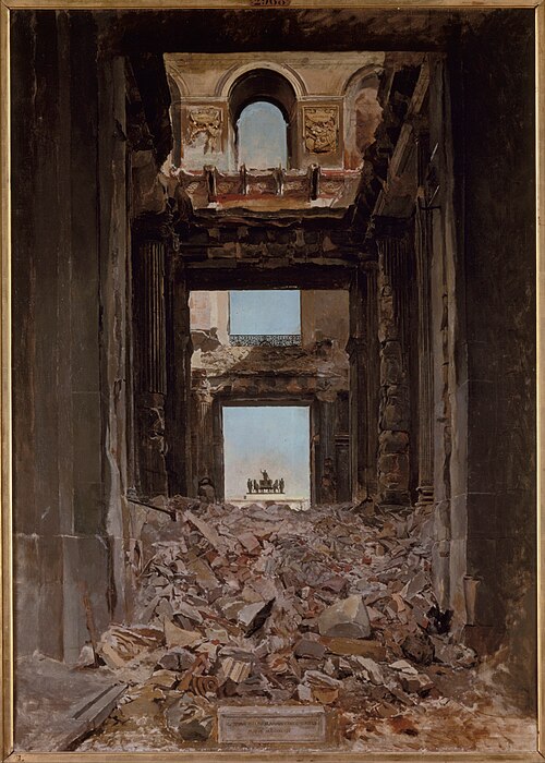 ruines des Tuileries, 1871, Ernest Meissonier