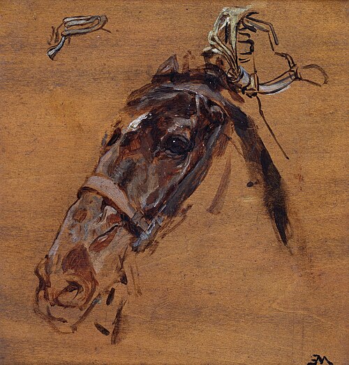 Tête de cheval (étude), , Ernest Meissonier