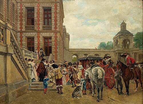 Arrival at the castle, 1850, Ernest Meissonier