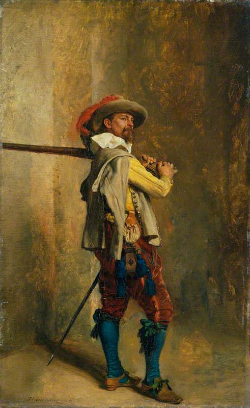 A Musketeer: Time of Louis XIII, 1856, Ernest Meissonier