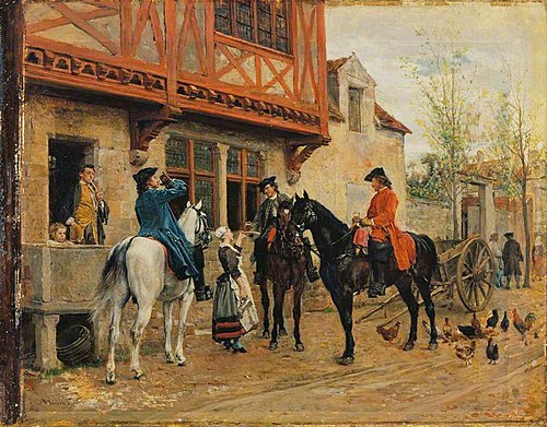 Halt at an Inn, 1863, Ernest Meissonier