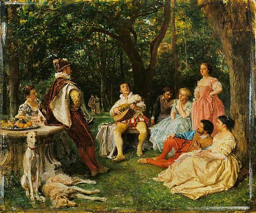 The Recital, 1853, Ernest Meissonier