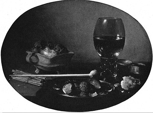 Still life with smoker's paraphernalia, 1641, Pieter Claesz