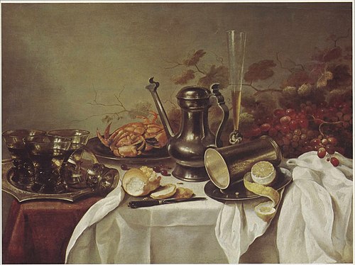 Still-Life on a Table, 1650, Pieter Claesz