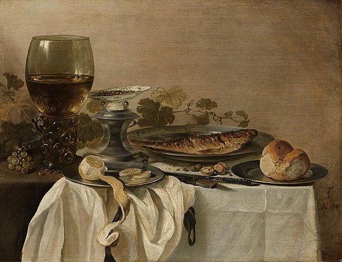 Nature morte au poisson, 1647, Pieter Claesz