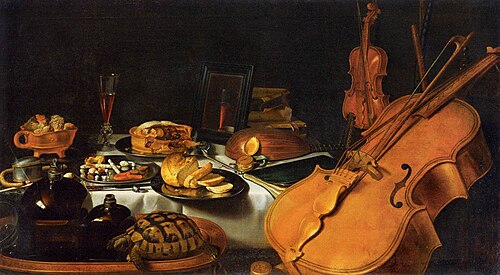 Nature morte aux instruments de musique, 1623, Pieter Claesz