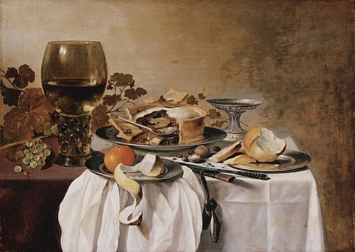 Still Life with Pie and Roemer, 1647, Pieter Claesz