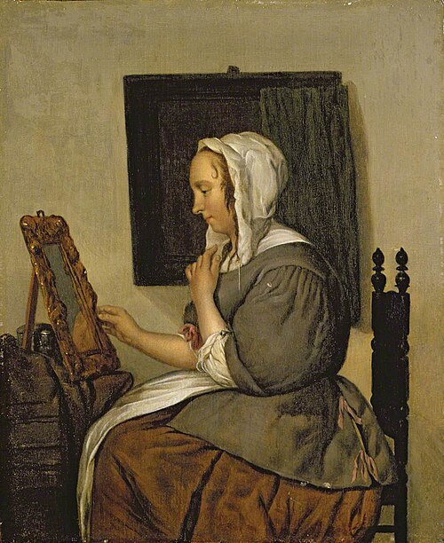 Young Woman at Her Toilet, , Gabriel Metsu