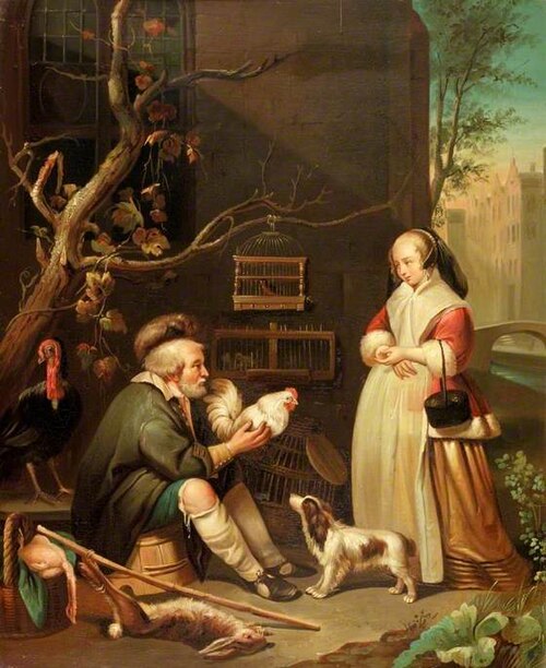 Dutch Bird Seller, , Gabriel Metsu