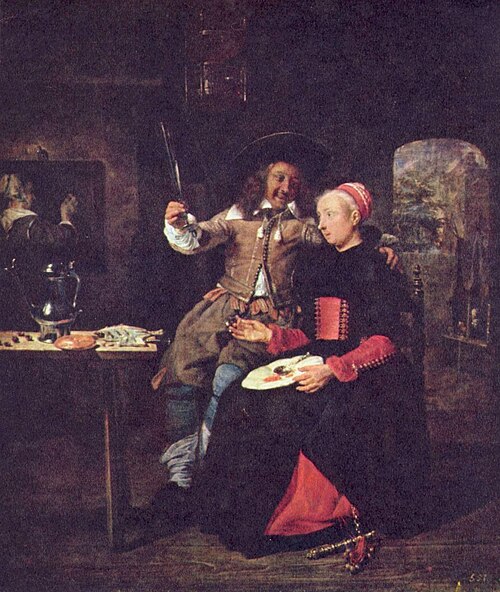 Lovers at Breakfast, 1661, Gabriel Metsu