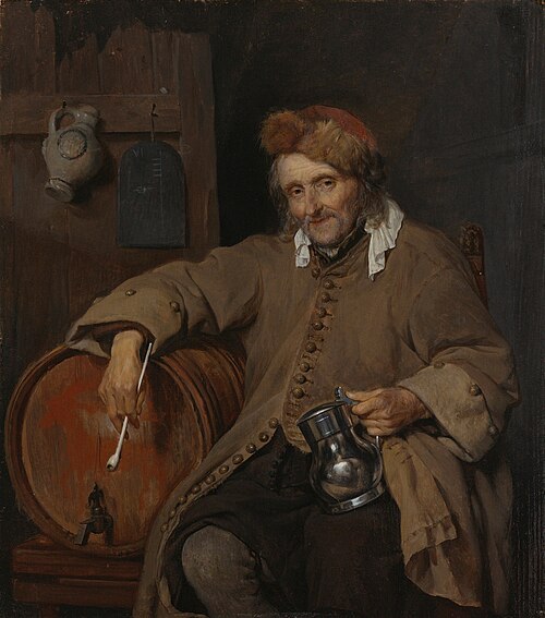 The Old Drinker, 1650, Gabriel Metsu