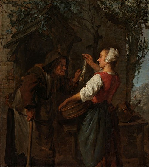 Woman selling herring, 1661, Gabriel Metsu